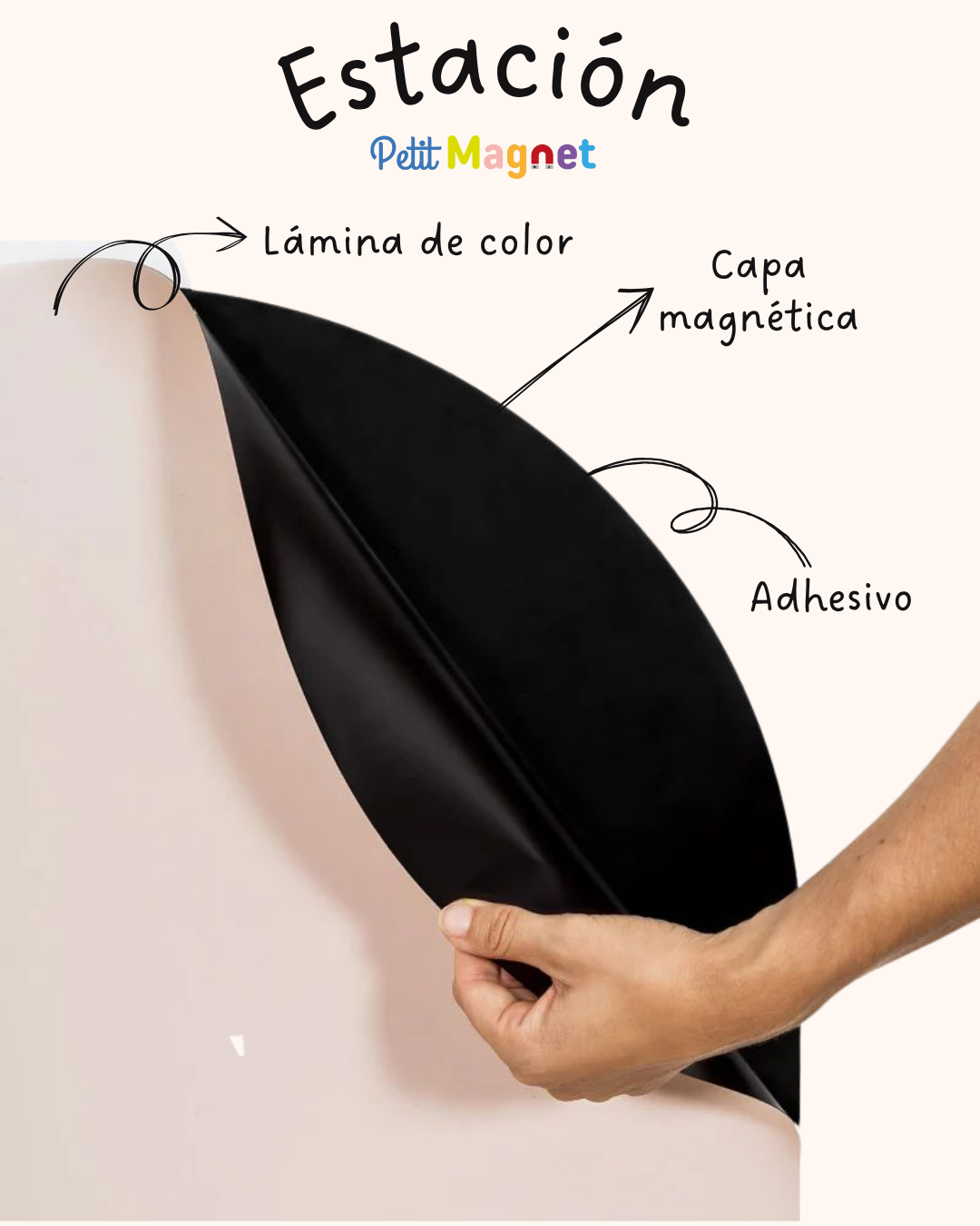 Estación Magética con lámina de color Rosa