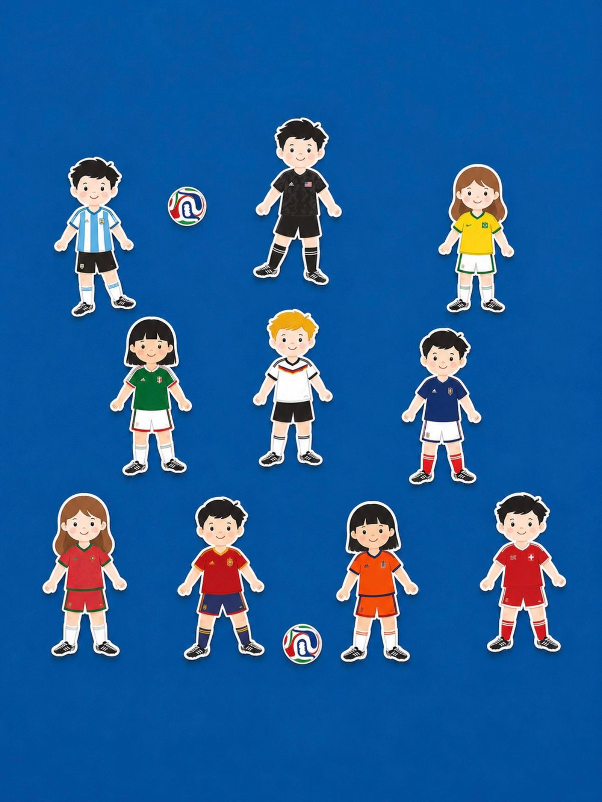 Set Magnético World Cup — 26 imanes de fútbol para niños · Hecho en México